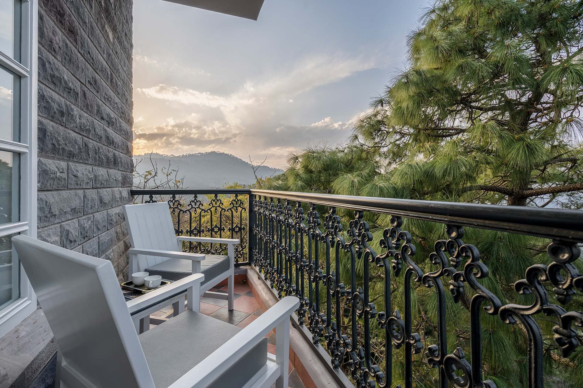 evening on the balcony