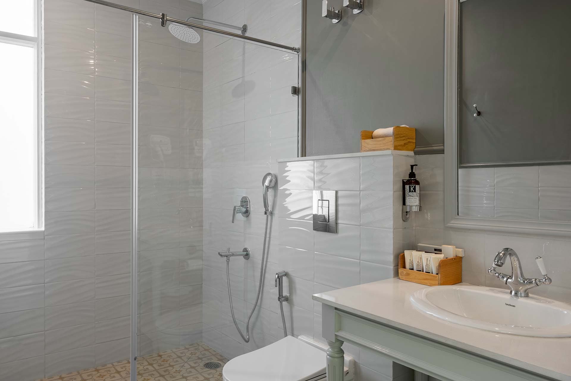 the bath