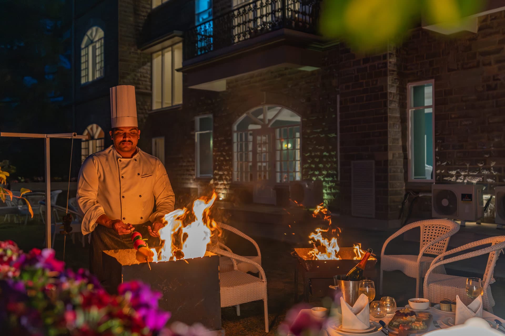 Evening dining at The Mansion